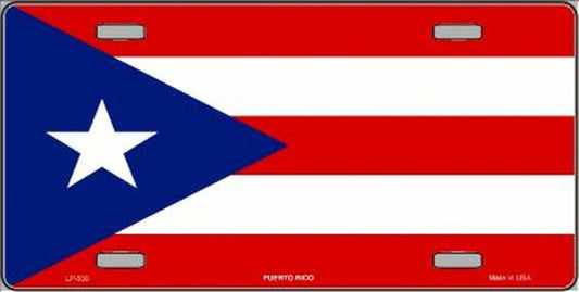 PUERTO RICO Flag Metal License Plate Sign Novelty Vanity Puerto Rican Craft Supply