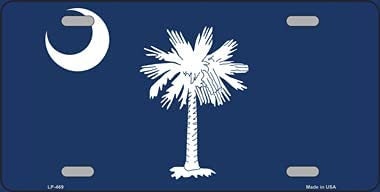 SOUTH CAROLINA State Flag Metal License Plate Sign Novelty Vanity Craft Supply