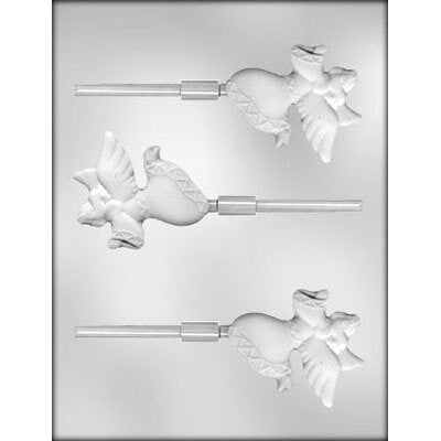 FLYING ANGEL Sucker Chocolate Candy Mold -- Heavenly Christmas Holiday Christian Heaven Lolly Lollipop Bible School Baptism Craft Supply