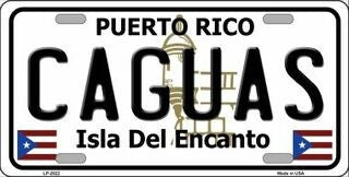 CAGUAS Puerto Rico Background Metal License Plate Sign Novelty Vanity