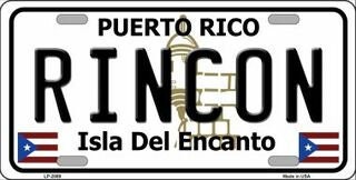 RINCON Puerto Rico Background Metal License Plate Sign Novelty Vanity Craft Supply