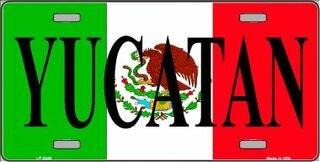 YUCATAN Mexico Background Metal License Plate Sign Novelty Vanity Craft Supply