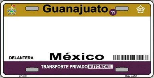 GUANAJUATO Mexico Background Metal License Plate Sign Novelty Vanity Craft Supply