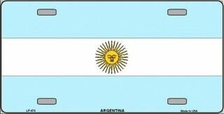 ARGENTINA Flag Metal License Plate Sign Novelty Vanity Argentinians Craft Supply
