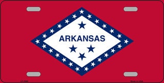 ARKANSAS State Flag Metal License Plate Sign Novelty Vanity Craft Supply