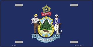 MAINE State Flag Metal License Plate Sign Novelty Vanity Craft Supply