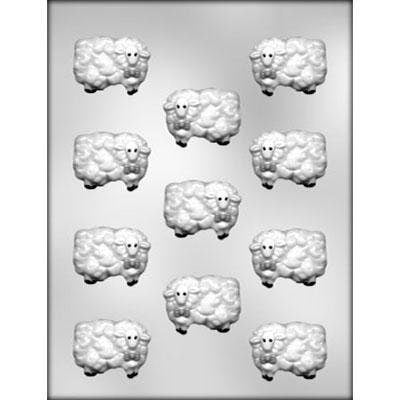 SHEEP Chocolate Candy Mold -- Bite Size Pieces Woolly Sheep Farm Animals Craft Supply