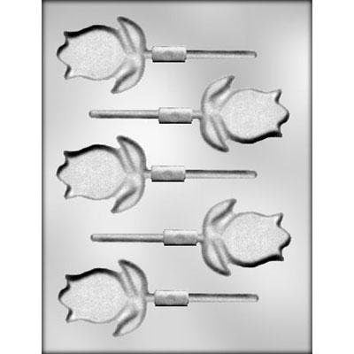 TULIP Sucker Chocolate Candy Mold -- Floral Summer Flower Lolly Lollipop