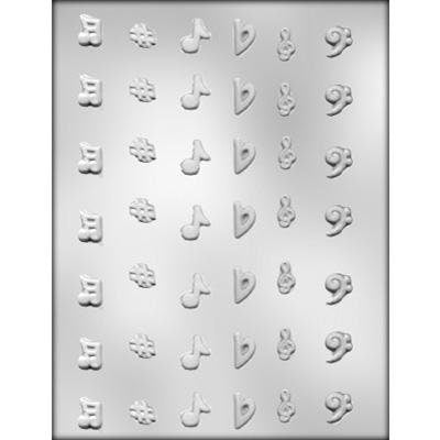 MUSIC NOTE Chocolate Candy Mold -- Miniature Bite Size Musical Music Notes Craft Supply
