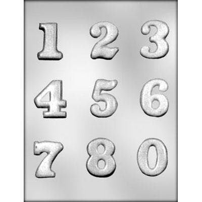 LARGE NUMBERS Chocolate Candy Mold -- Numbers Large Small Craft Supply