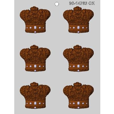 CROWN With Gems Chocolate Candy Mold -- King Queen Majesty Craft Supply