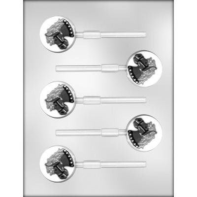 PONY ON CIRCLE Chocolate Candy Mold -- Horse Farm Riding