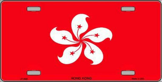 HONG KONG Flag Metal License Plate Sign Novelty Vanity Hongkongers Hong Kongese