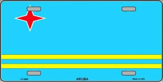 ARUBA Flag Metal License Plate Sign Novelty Vanity Aruban Craft Supply