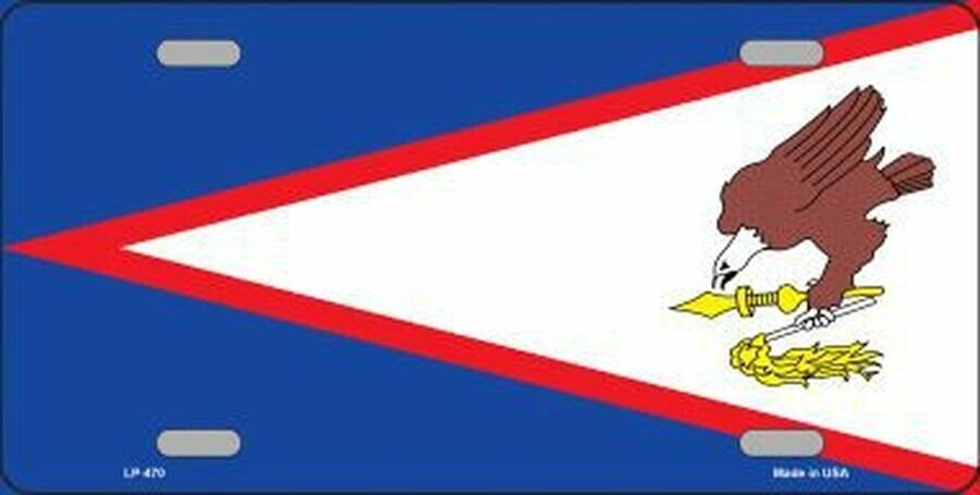 AMERICAN SAMOA Flag Metal License Plate Sign Novelty Vanity American Samoan