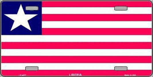 LIBERIA Flag Metal License Plate Sign Novelty Vanity Liberian Liberians