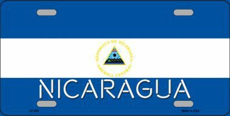 NICARAGUA Flag Metal License Plate Sign Novelty Vanity Nicaraguan