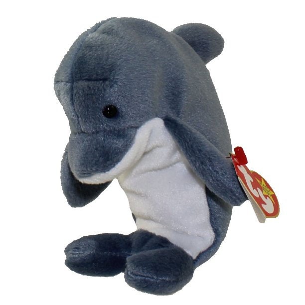 ECHO The Dolphin Ty Beanie Baby Retired Beanbag Plush - New with Tags