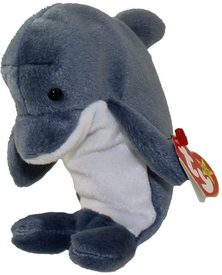 ECHO The Dolphin Ty Beanie Baby Retired Beanbag Plush - New with Tags Vintage 1990s