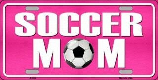 SOCCER MOM Metal License Plate Sign Novelty Vanity Craft Supply