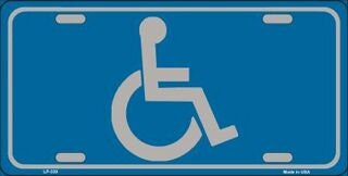 HANDICAP LOGO Metal License Plate Sign Novelty Vanity Wheelchair