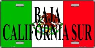 BAJA CALIFORNIA SUR Mexico Background Metal License Plate Sign Novelty Vanity Craft Supply
