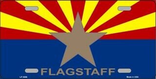 FLAGSTAFF ARIZONA State Flag Metal License Plate Sign Novelty Vanity Craft Supply