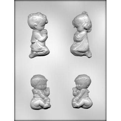 CHILDREN PRAYING Chocolate Candy Mold -- Holiday Religious Christian Church Bible School Baptism Craft Supply