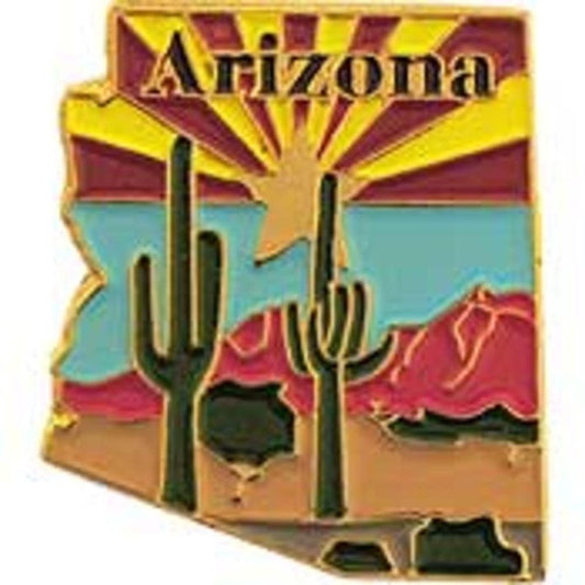 ARIZONA STATE Map Lapel Pin - Enamel Pin for Backpack Tie Shirt Trading Button Pinback Craft Supply