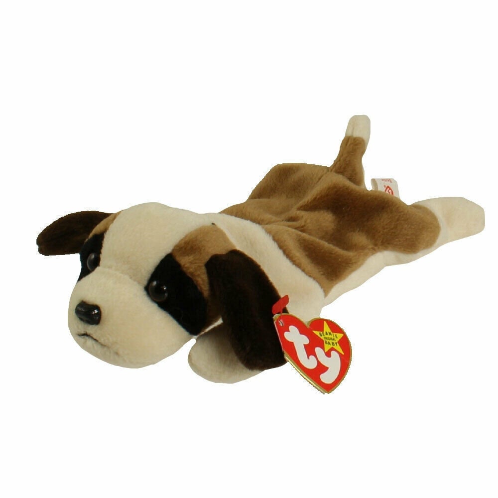 BERNIE The St. Bernard Dog Ty Beanie Baby Retired Beanbag Plush - New with Tags Vintage 1990s