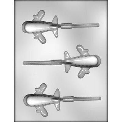 AIRPLANE Sucker Chocolate Candy Mold -- Jet Plane Flight Lolly Lollipop Craft Supply