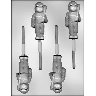 BASEBALL PLAYER Sucker Chocolate Candy Mold -- Softball Team Sports Lolly Lollipop Craft Supply