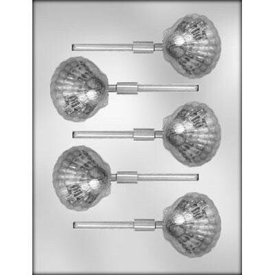 CLAM SHELL Sucker Chocolate Candy Mold -- Sea Oyster Aquatic Ocean Lolly Lollipop Craft Supply
