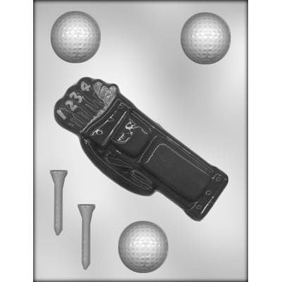 GOLF BAG Chocolate Candy Mold -- Tee Golf Club Golfer Ball Sport Craft Supply