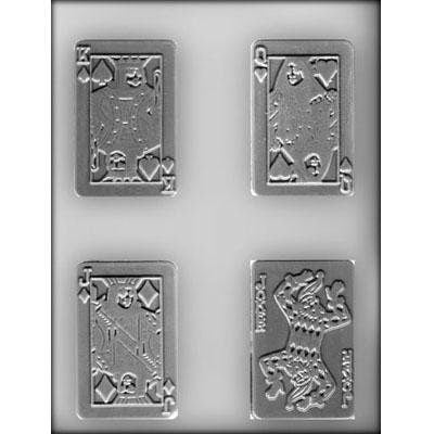 PLAYING CARDS Chocolate Candy Mold -- Poker Joker King Queen Gambling