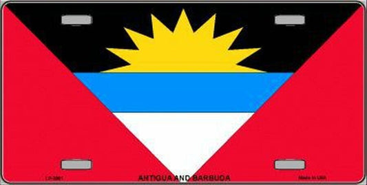 ANTIGUA & BARBUDA Flag Metal License Plate Sign Novelty Vanity Antiguan Barbudan