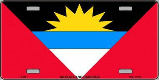 ANTIGUA & BARBUDA Flag Metal License Plate Sign Novelty Vanity Antiguan Barbudan Craft Supply