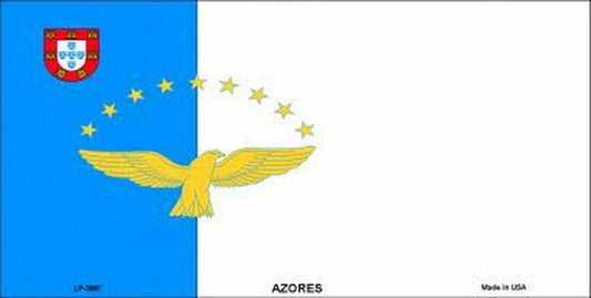 AZORES Flag Metal License Plate Sign Novelty Vanity Açoriano Azorean