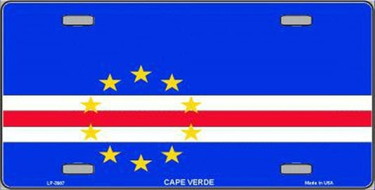 CAPE VERDE Flag Metal License Plate Sign Novelty Vanity Cape Verdean Cabo Verdean Craft Supply
