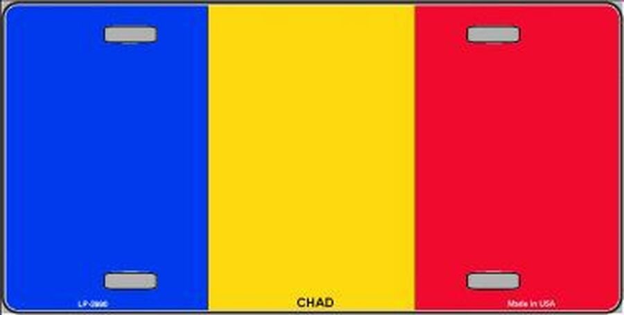 CHAD Flag Metal License Plate Sign Novelty Vanity Chadian Chadians