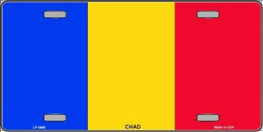CHAD Flag Metal License Plate Sign Novelty Vanity Chadian Chadians Craft Supply