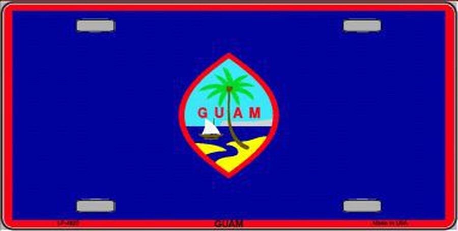 EUROPEAN UNION Flag Metal License Plate Sign Novelty Vanity Guamanian Guamanians