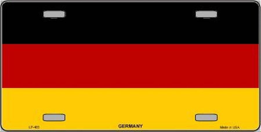 GERMANY Flag Metal License Plate Sign Novelty Vanity German Craft Supply