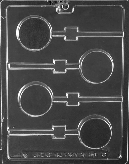 PLAIN COOKIE LOLLY Sucker Chocolate Candy Mold Craft Supply