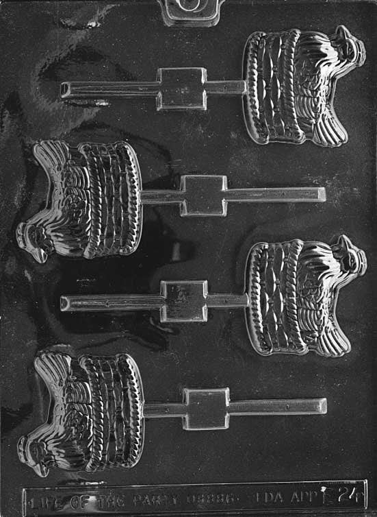 FLAT HEN BASKET Lolly Sucker Chocolate Candy Mold - Hen Easter Basket Craft Supply