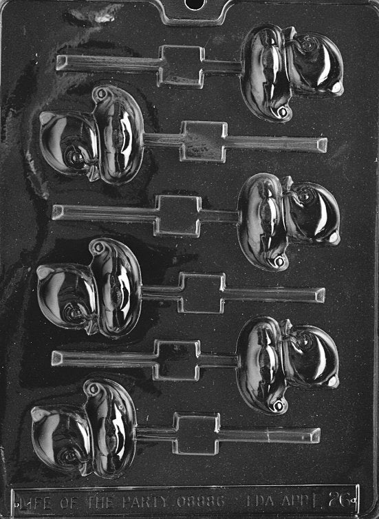 SMALL DUCK LOLLY Sucker Chocolate Candy Mold - Easter Egg Basket