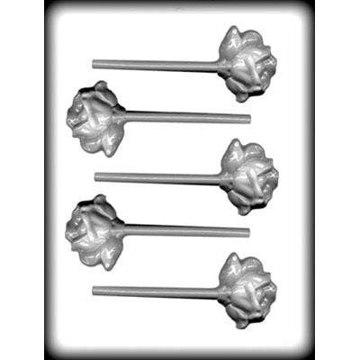 ROSE Sucker Hard Candy Mold -- Roses Flower Floral Rose Petal Lolly Lollipop Craft Supply