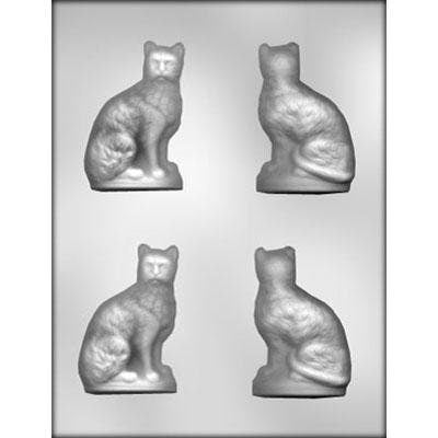 CAT Chocolate Candy Mold -- Kitty Cat Kitten Cats Sitting Soap 3D Cat Craft Supply