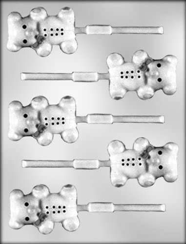 TEDDY BEAR Sucker Chocolate Candy Mold -- Teddy Bear Lolly Lollipop Craft Supply
