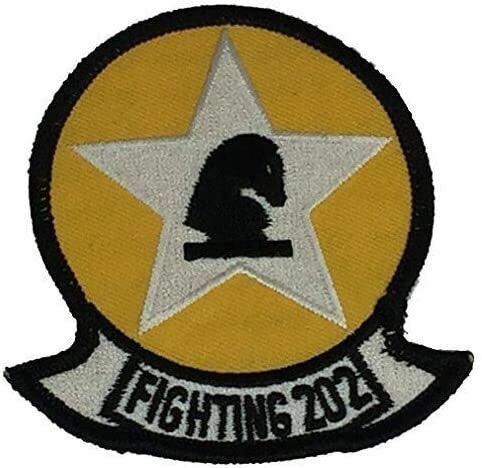 U.S. NAVY Fighting 202 Embroidered Patch Applique - Super Heats VF-202 Fighter Squadron United States Military USN Craft Supply